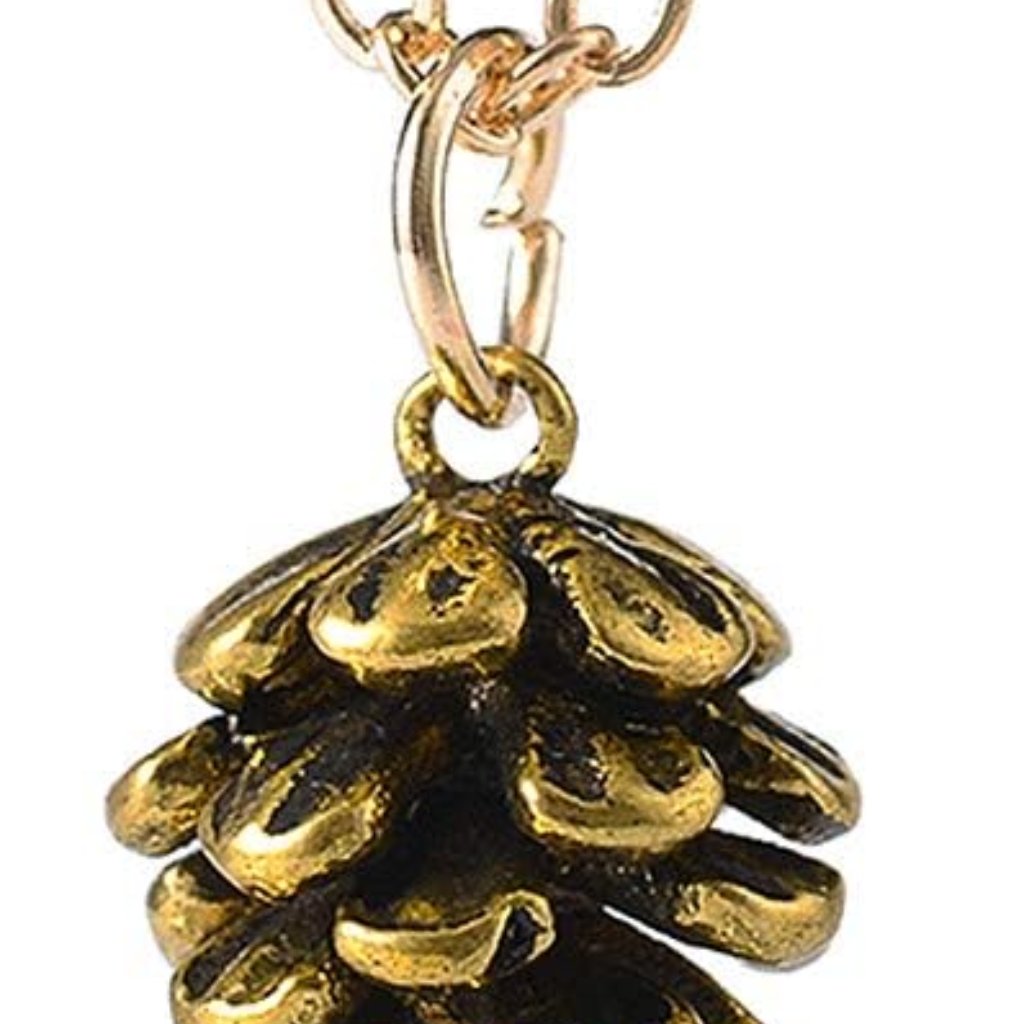Metal Pine Nuts Necklace Charm Retro Pinecone Nut Plant Specimen Pendants Neckla